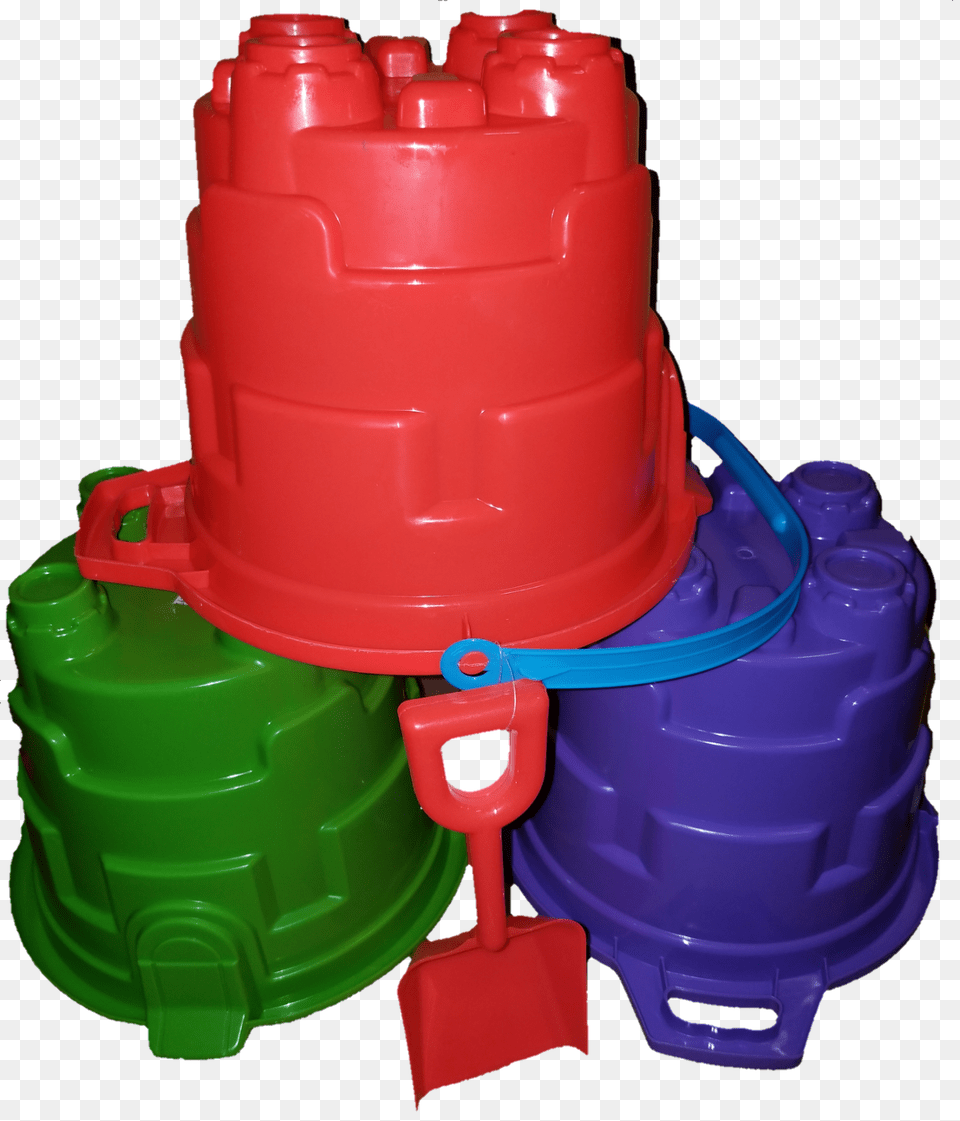 Kids Beach Gallon Sand Castle Bucket With Shovel, Plastic, Toy Png