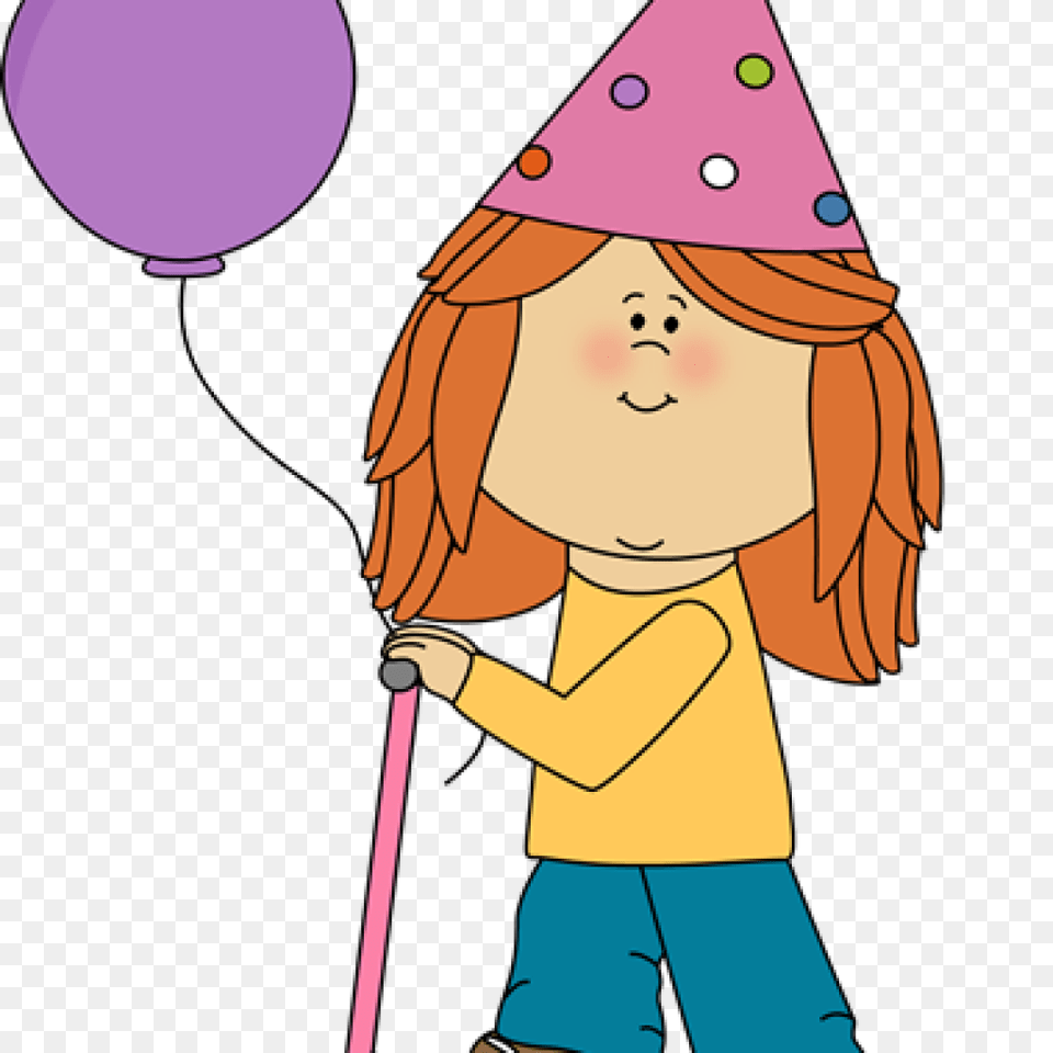 Kids Birthday Clipart Clipart, Clothing, Hat, Person, Balloon Png