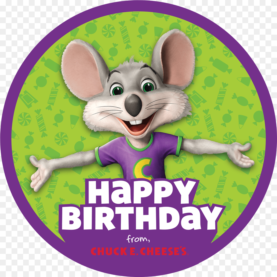 Kids Birthday Party Games Chuck E Cheese Birthday Banner, Baby, Person, Purple, Disk Free Png