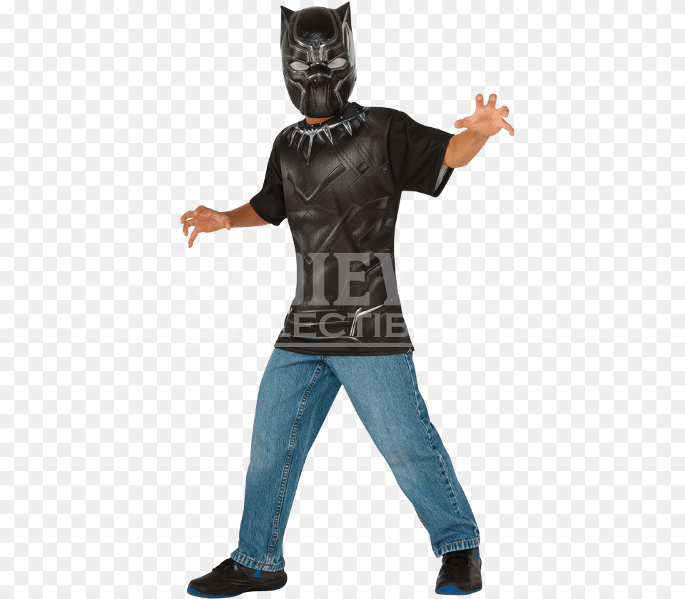 Kids Black Panther Costume Top And Mask Set Guardian Of Galaxy Rocket Costume, Clothing, Pants, Adult, Male Png