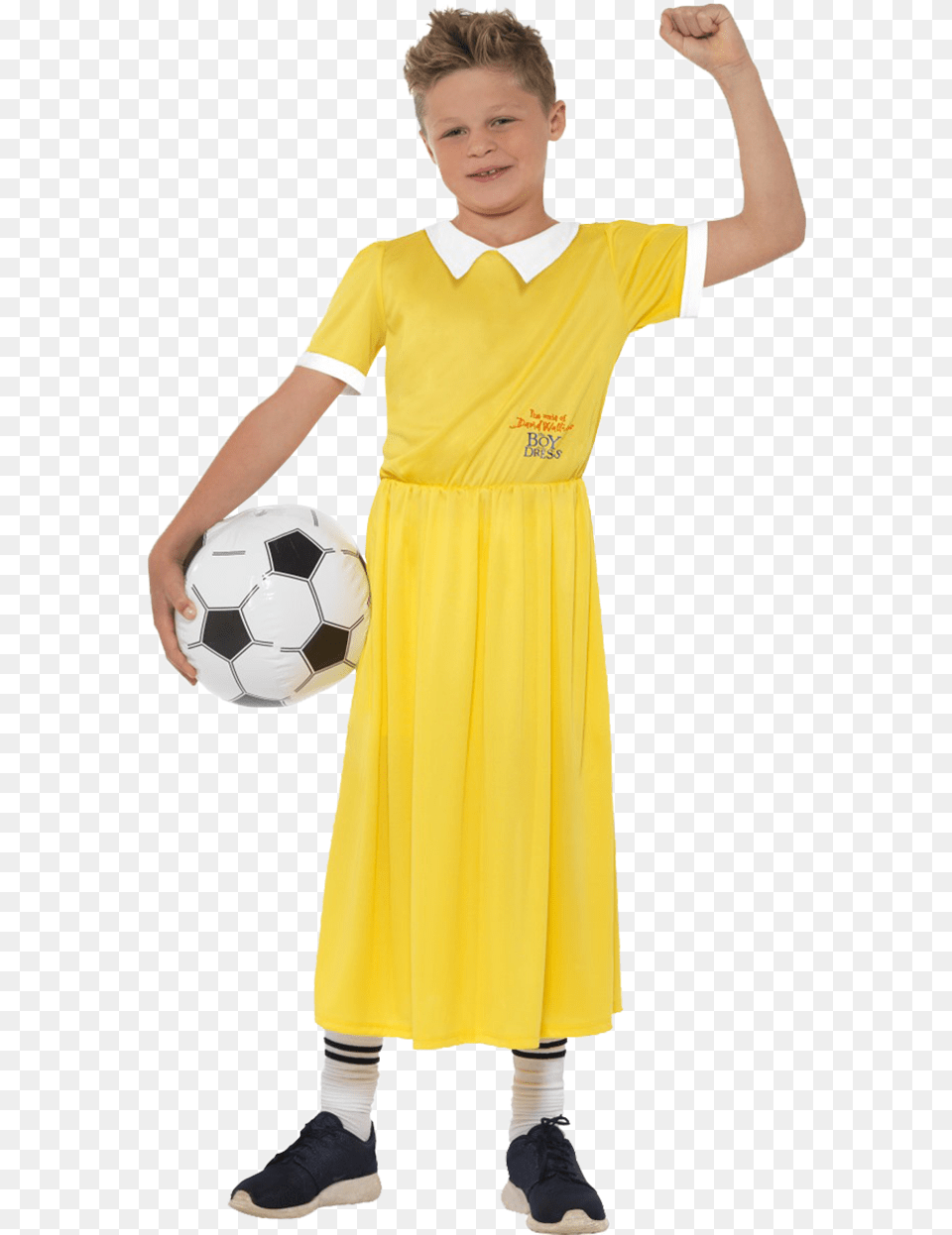 Kids Boy In The Dress Costume Boy In A Dress David Walliams, Ball, Soccer Ball, Soccer, Sport Free Transparent Png
