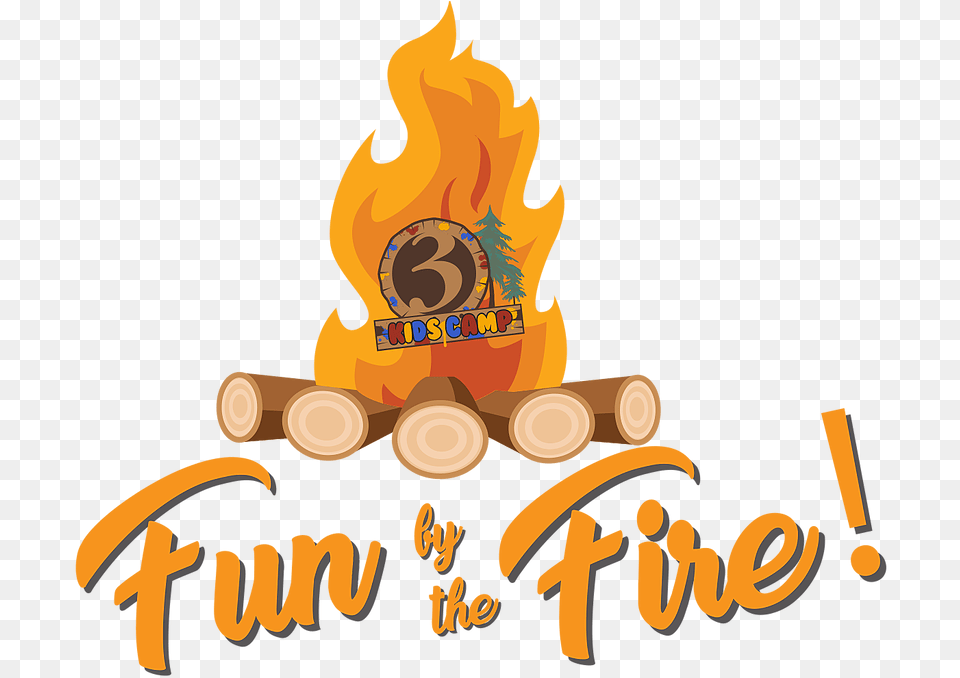 Kids Camp Illustration, Fire, Flame, Bulldozer, Machine Free Png