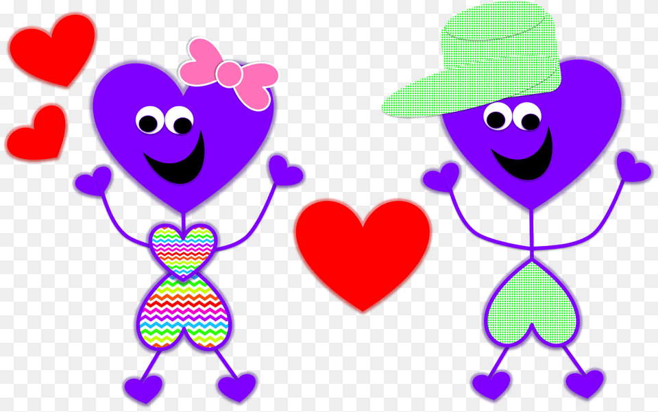 Kids Clipart Valentine, Purple, Clothing, Hat, Heart Free Png