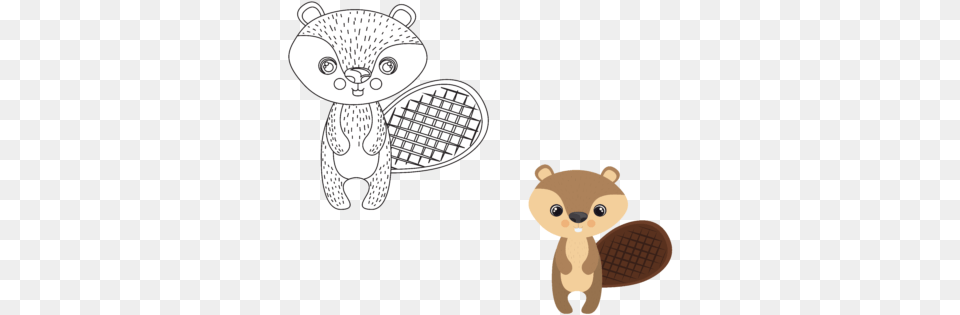 Kids Coloring Animal Vector Beaver Dot, Bear, Mammal, Wildlife, Drain Free Transparent Png