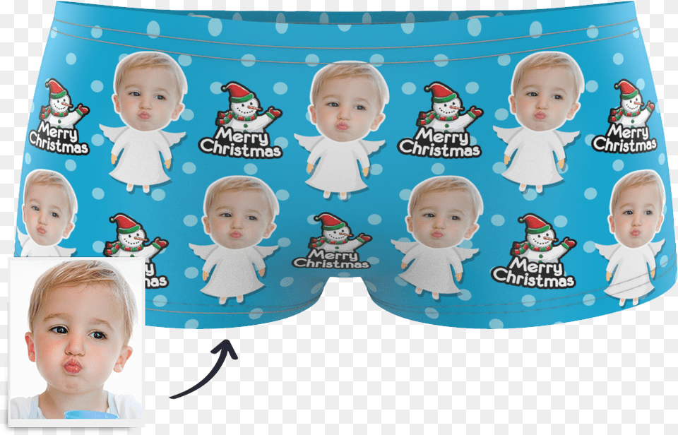 Kids Custom Face Boxer Christmas Angel Boy, Baby, Person, Head, Clothing Png Image