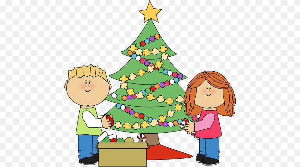 Kids Decorating A Christmas Tree Clip Art Decorate Christmas Tree Clipart, Baby, Person, Face, Head Png