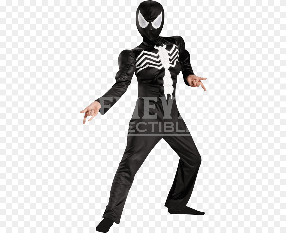 Kids Deluxe Spider Man Venom Costume, Adult, Male, Person, Ninja Png