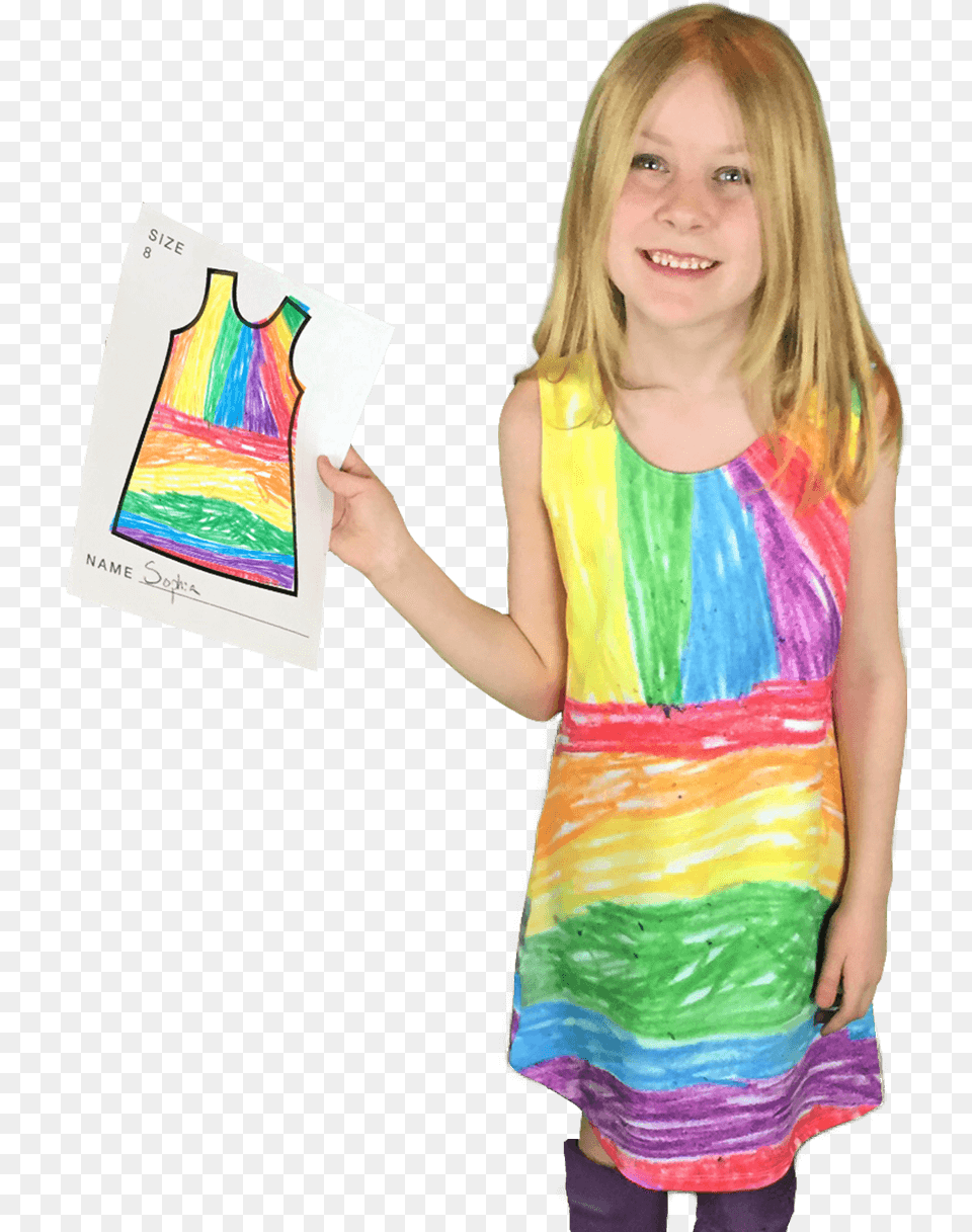 Kids Design Their Dresses Hands On Dresses On Apps Drawing, Girl, Person, Head, Portrait Png Image