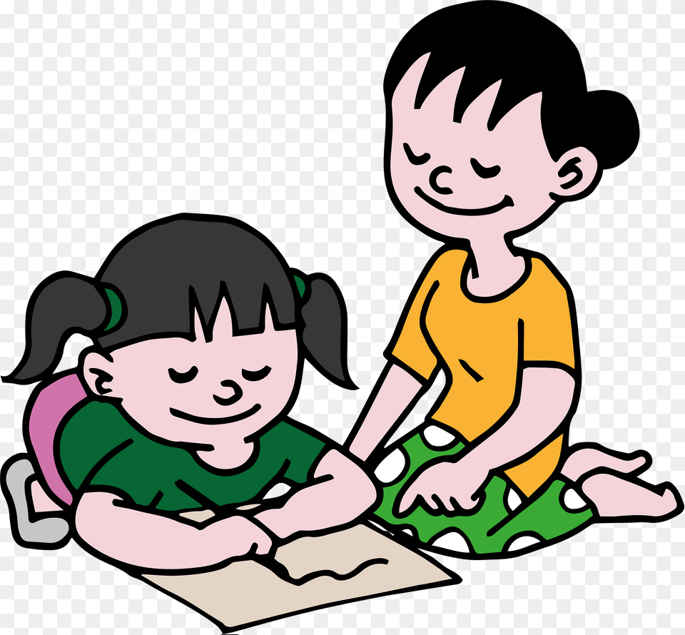 Kids Drawing Clipart, Person, Reading, Baby, Face Png