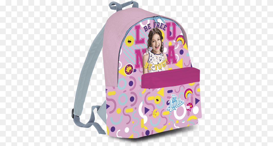 Kids Euroswan Backpack Eastpack 42cm Soy Luna 313 Gr Blue School Bag, Child, Female, Girl, Person Png Image