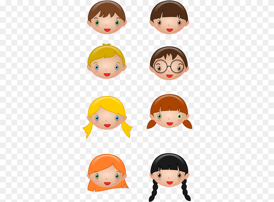Kids Faces Face Boy And Girl Clipart, Baby, Person, Head, Book Png Image