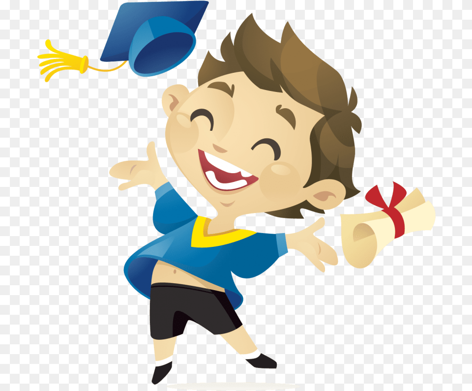 Kids Graduation Images Background Animation Graduate Animated Gif, People, Person, Baby, Face Free Png Download