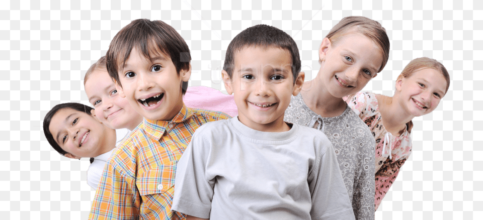 Kids Group Images Background Six Children, Person, People, Face, Head Png Image