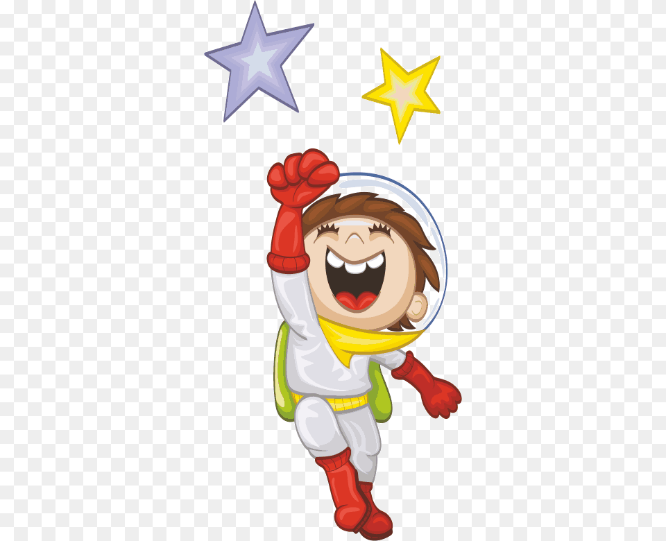 Kids Happy Astronaut Sticker Ambesonne Outer Space Objects With Sun Earth Comet, Baby, Person, Dynamite, Weapon Png