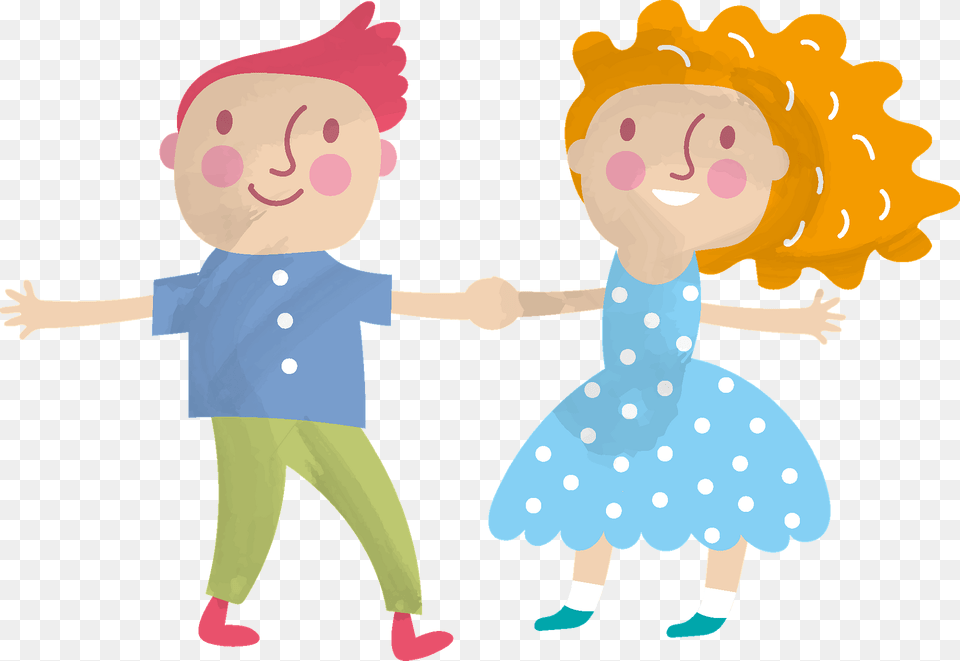 Kids Holding Hands Clipart, Dancing, Leisure Activities, Pattern, Person Png Image