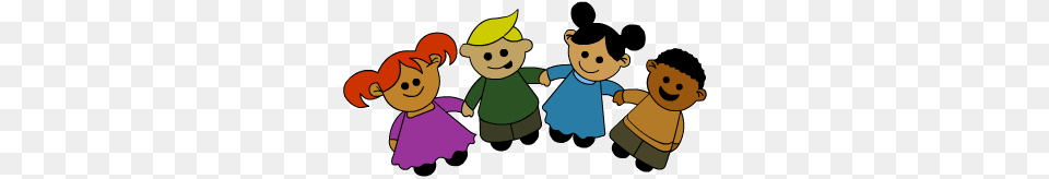 Kids Holding Hands Clipart, Baby, Person, Cartoon, Face Png Image