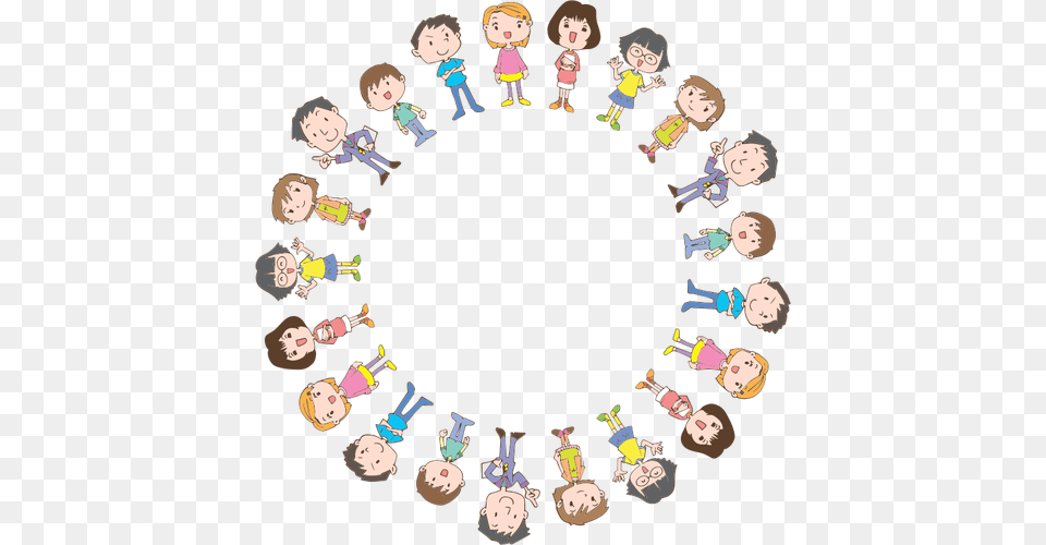 Kids In Circle Vector Baby, Person, Face, Head Png Image