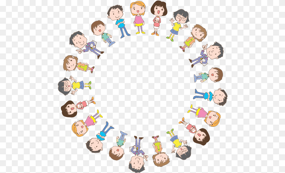 Kids In Circle Vector Image Kids Circle, Baby, Person, People, Face Free Png Download
