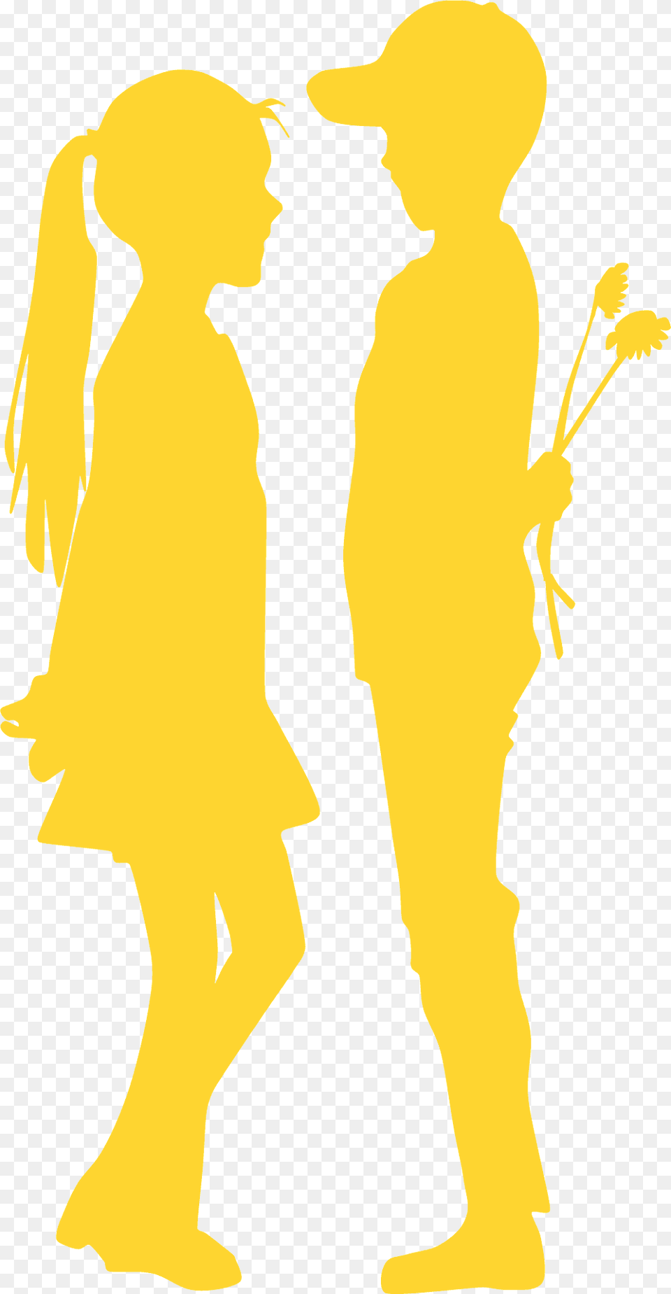 Kids In Love Silhouette, Adult, Male, Man, Person Free Png Download