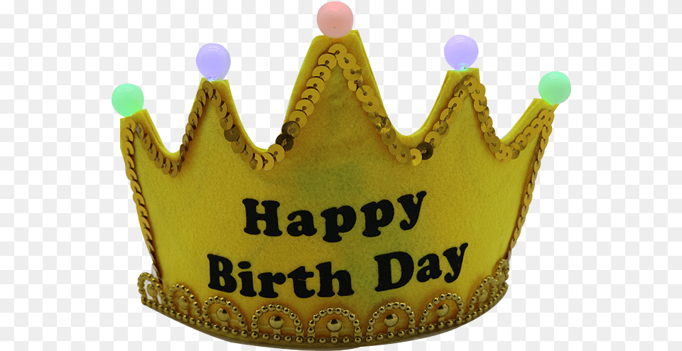 Kids Led Crown Baby Cap Luminous Happy Birthday Party Happy Birthday, Accessories, Birthday Cake, Cake, Cream Png Image