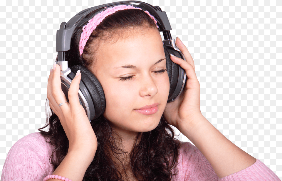 Kids Listening English, Electronics, Headphones, Adult, Female Free Png Download