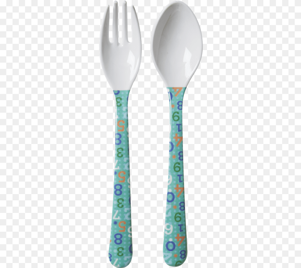 Kids Melamine Cutlery Fork Amp Spoon Set Retro Number Knife Png