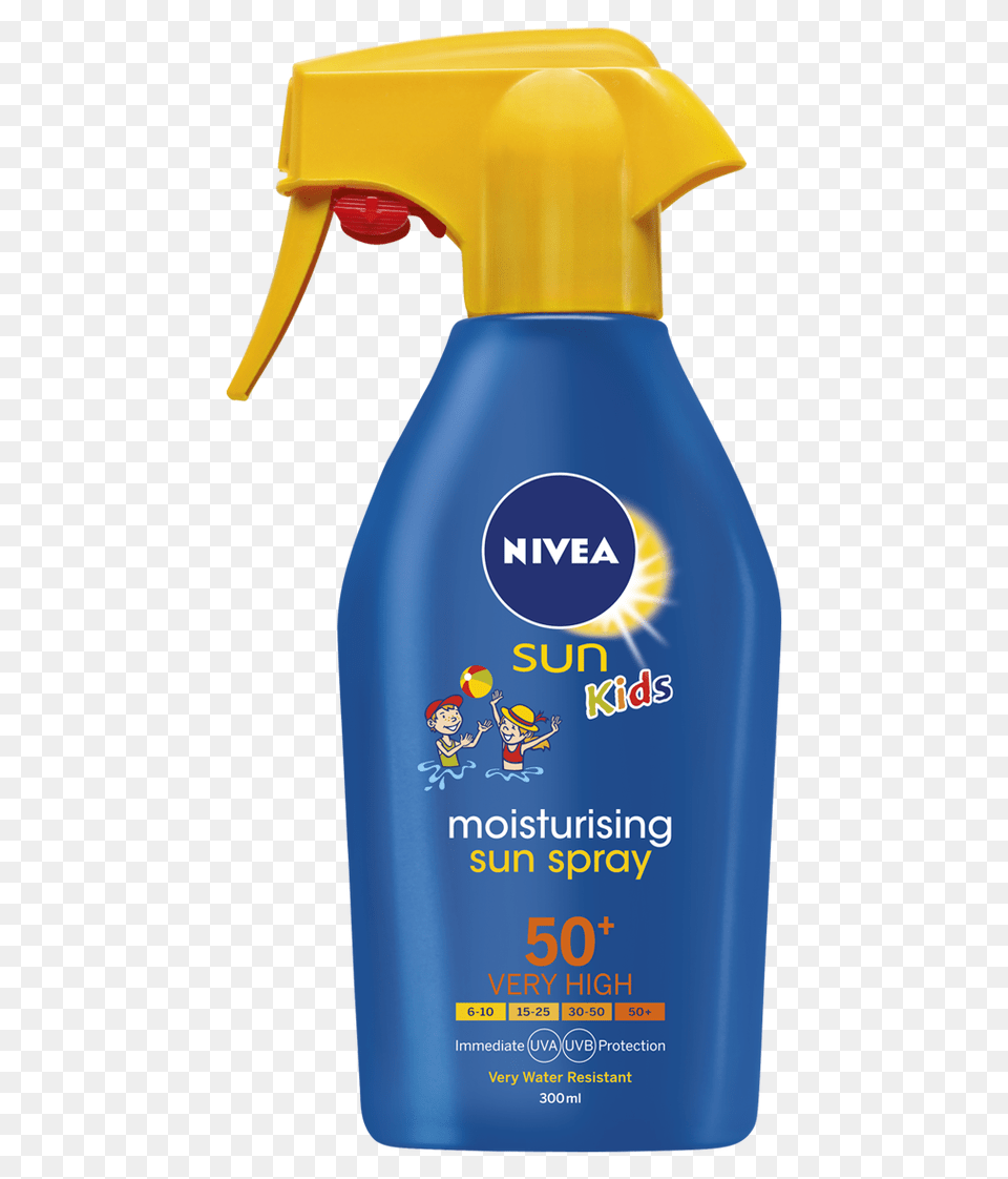 Kids Moisturising Trigger Sun Spray, Bottle, Cosmetics, Sunscreen, Shaker Png Image