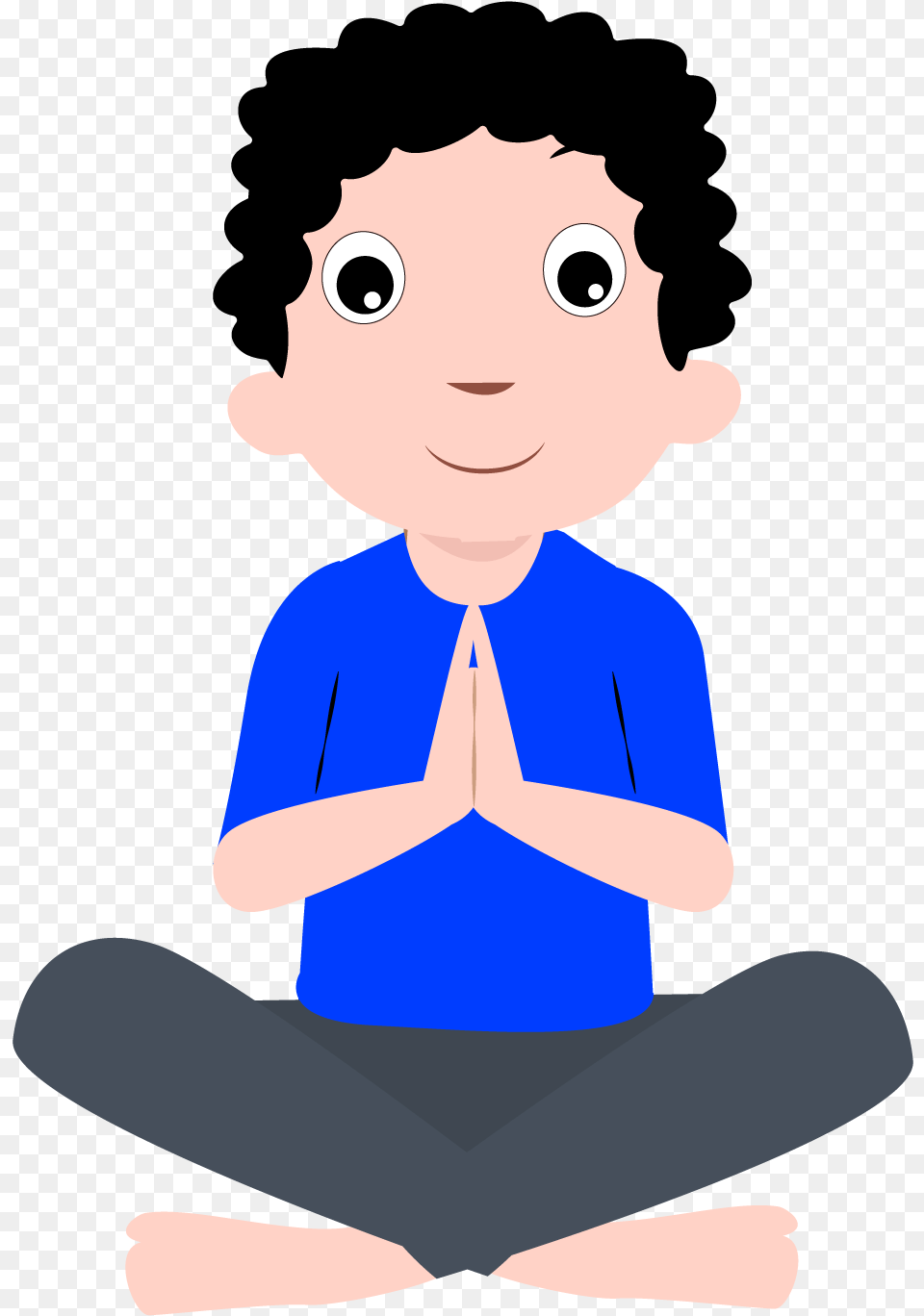 Kids Namaste Clipart, Baby, Person, Sitting, Face Free Png Download