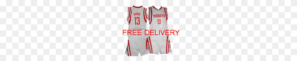 Kids Nba Houston Rockets Harden White Uniforms, Clothing, Shirt, Jersey, T-shirt Free Transparent Png