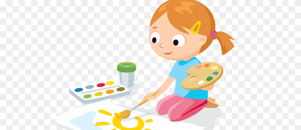 Kids Painting, Paint Container, Face, Head, Person Free Png Download