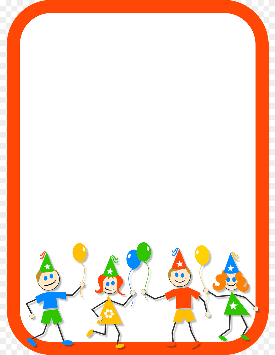 Kids Party Border Clipart, Clothing, Hat, People, Person Free Transparent Png