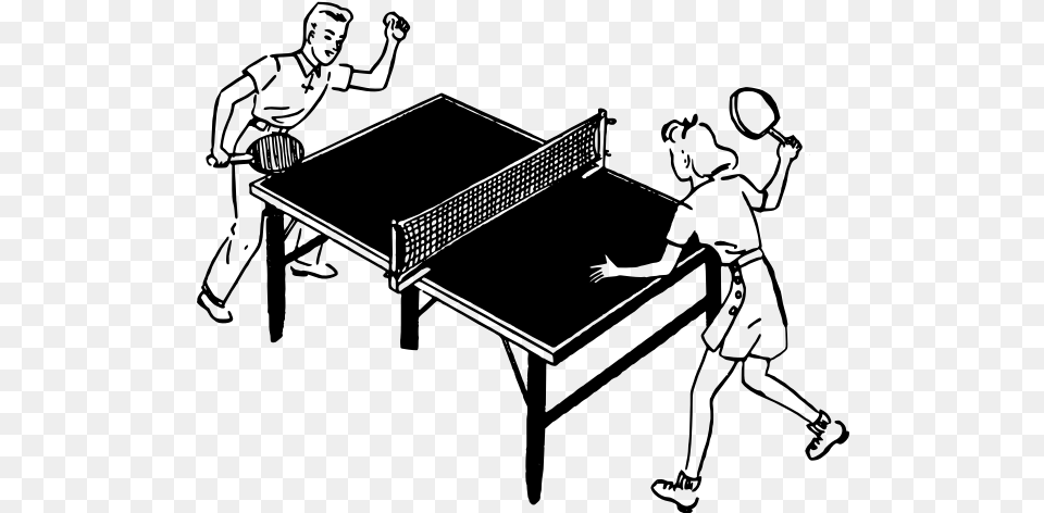 Kids Play Table Tennis Ping Pong, Gray Free Transparent Png