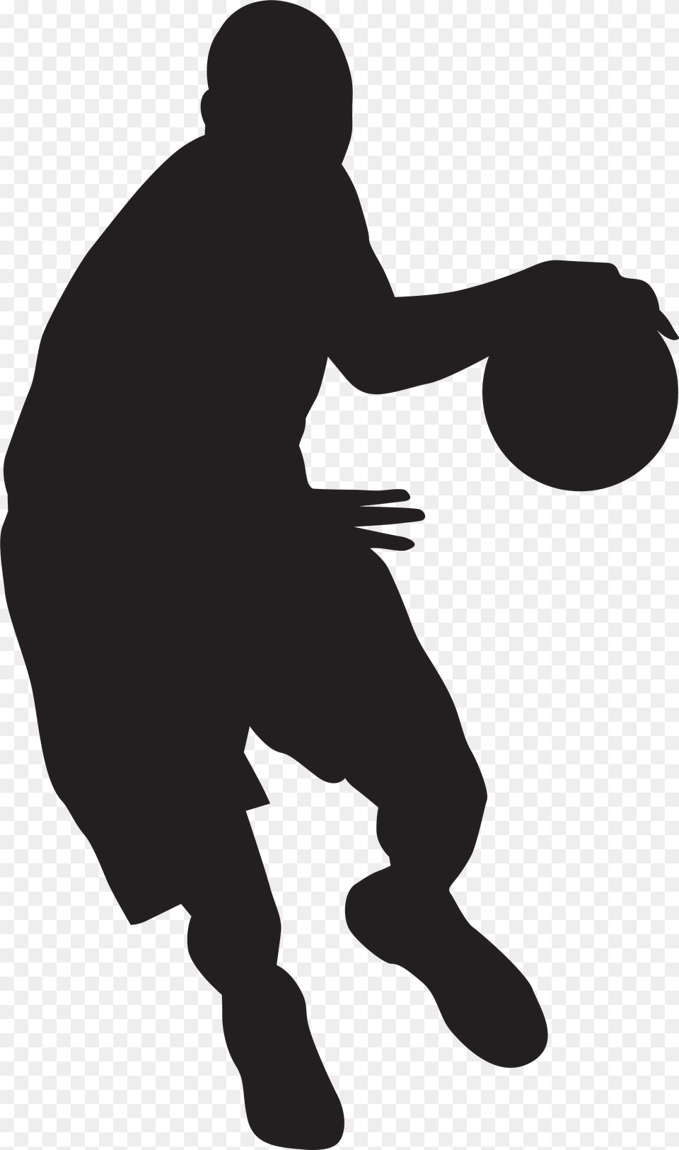 Kids Playing Basketball Black And White Clipart Basketball Basketball Player Clipart, Silhouette, Baby, Person, People Png Image