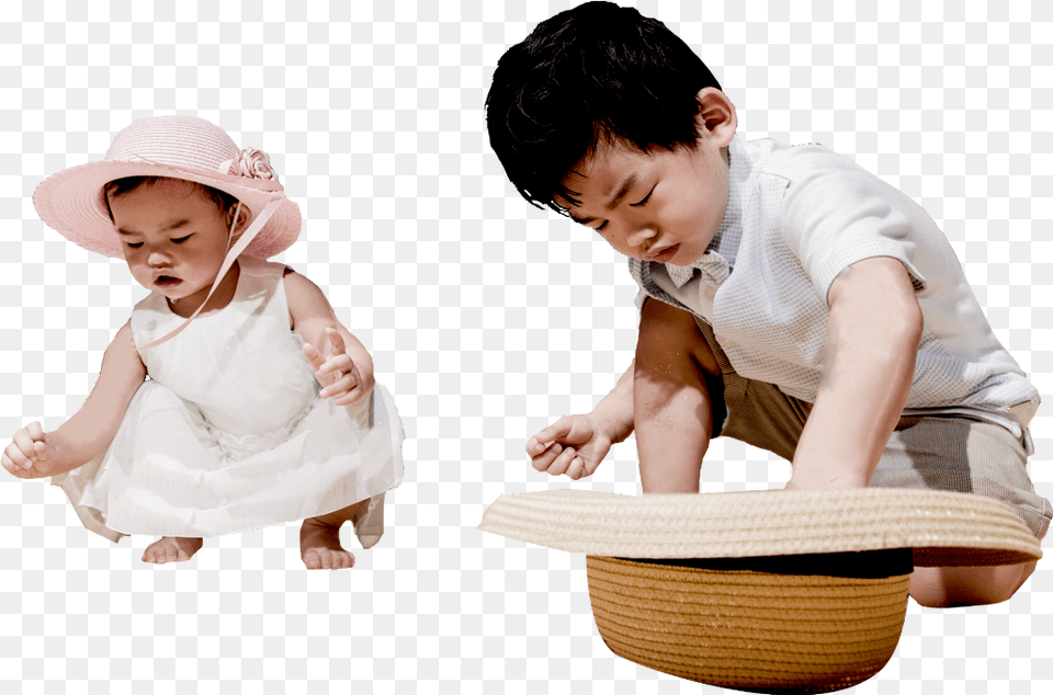 Kids Playing Cute Toddler, Sun Hat, Hat, Clothing, Person Free Png Download