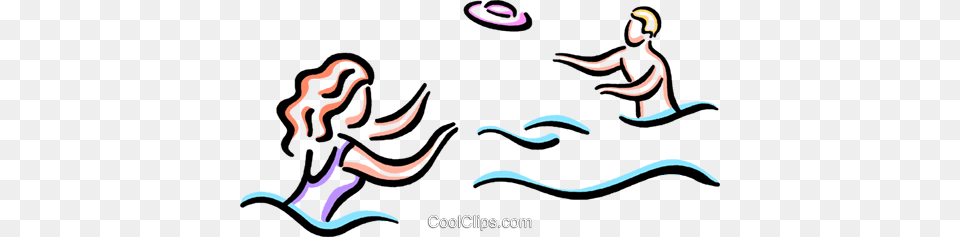 Kids Playing In The Ocean Royalty Vector Clip Art, Water Sports, Water, Swimming, Sport Free Png