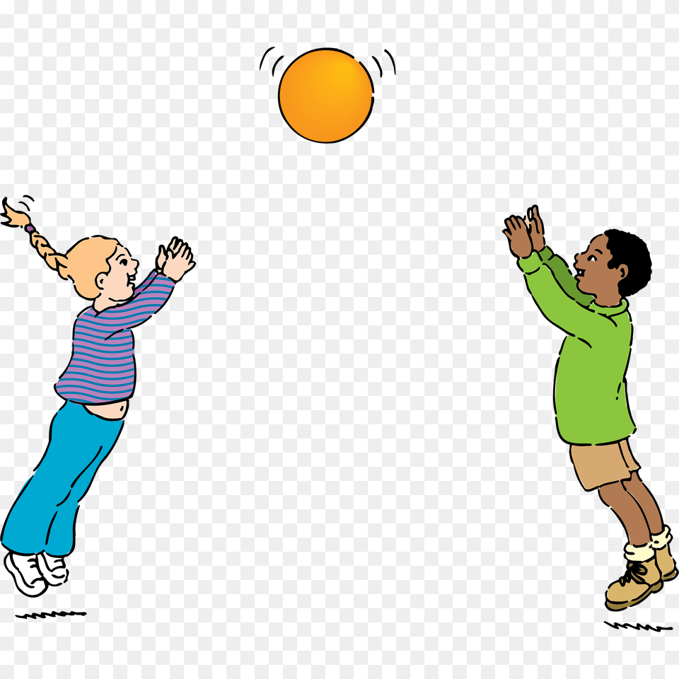 Kids Playing Volleyball Clipart, Boy, Child, Person, Male Free Png