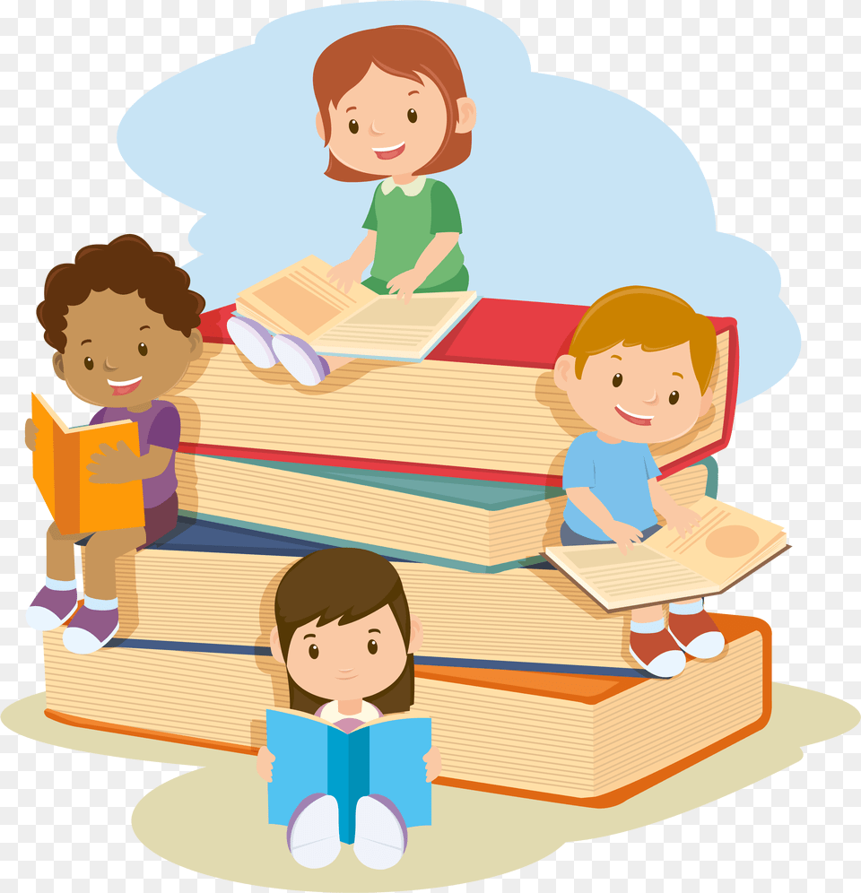 Kids Reading, Person, Baby, Face, Head Free Png Download