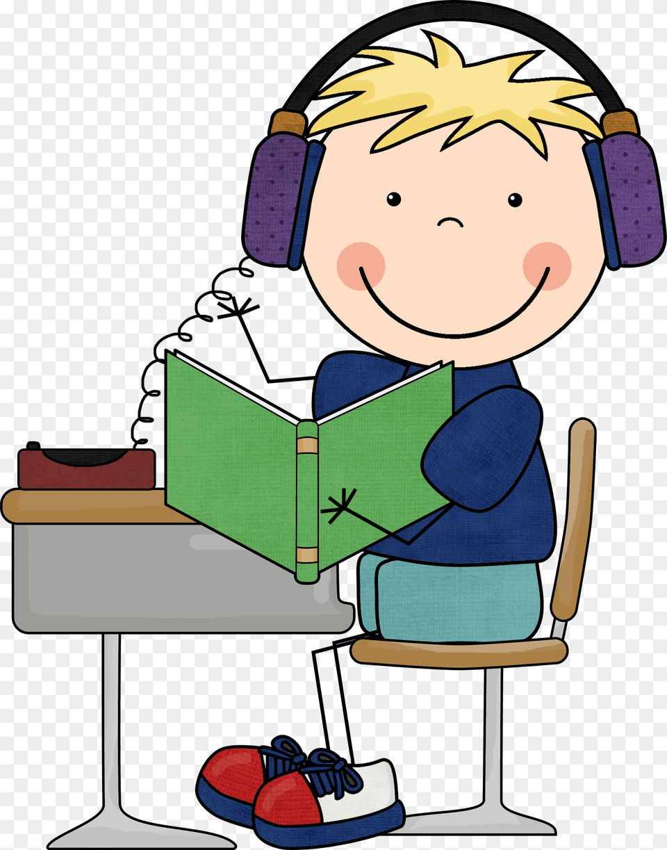 Kids Reading Kid3png 04 Sep 2011 Clipart Listen To Reading Daily, Shoe, Footwear, Clothing, Person Png Image