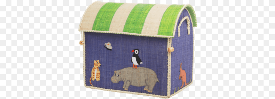 Kids Rice Animal Design Small Toy Basket Rice Raffia Set, Bird, Penguin, Applique, Pattern Png