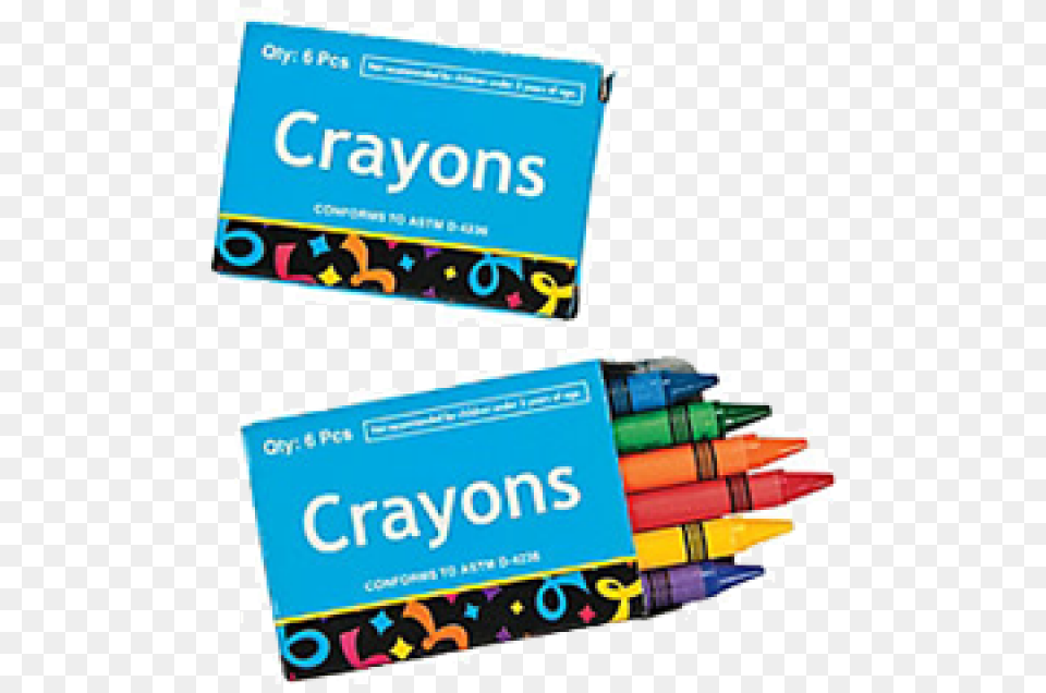 Kids Rule Blue Box 6 Piece Crayon Sets Crayon, Dynamite, Weapon Free Png Download