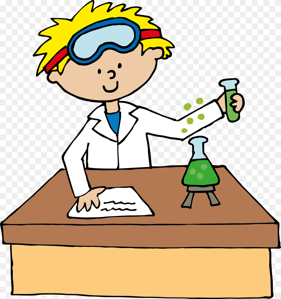 Kids Science Experiments Clipart Crafts And Arts, Coat, Clothing, Person, Cleaning Png Image