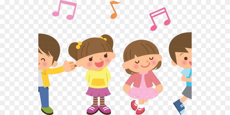 Kids Singing Clipart Cartoon Children Concert, Baby, Person, Face, Head Free Png Download