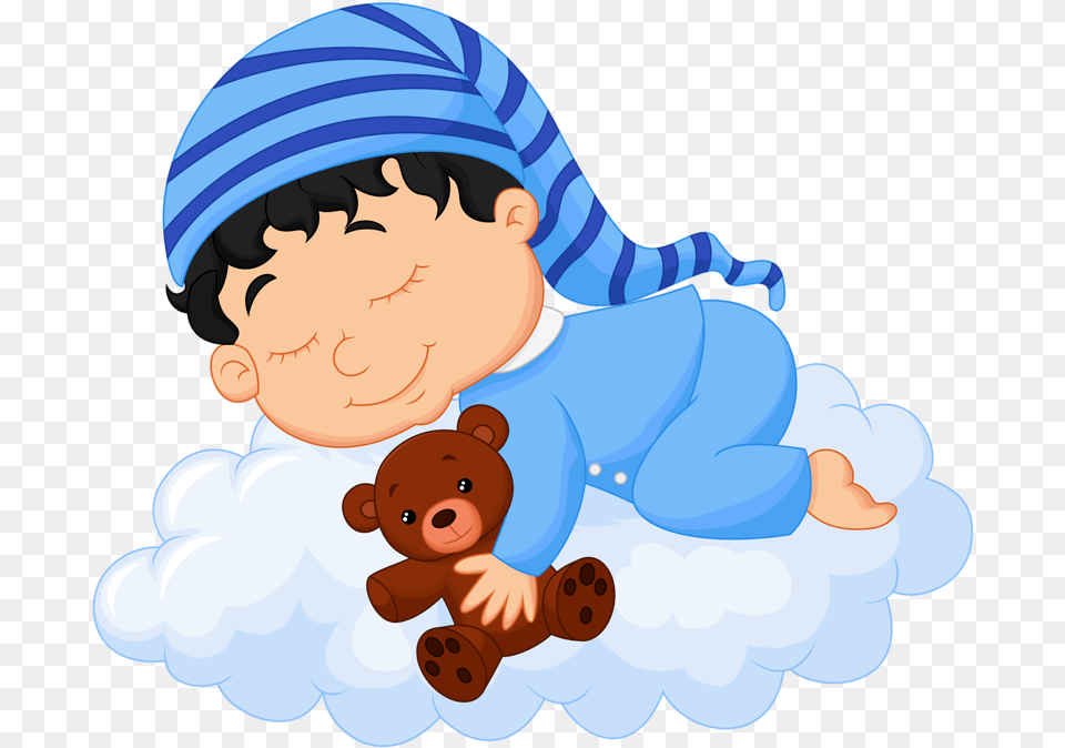 Kids Sitting Watching A Cross Clipart Clip Free Download Baby Sleeping Cartoon, Clothing, Hat, Cap, Person Png Image