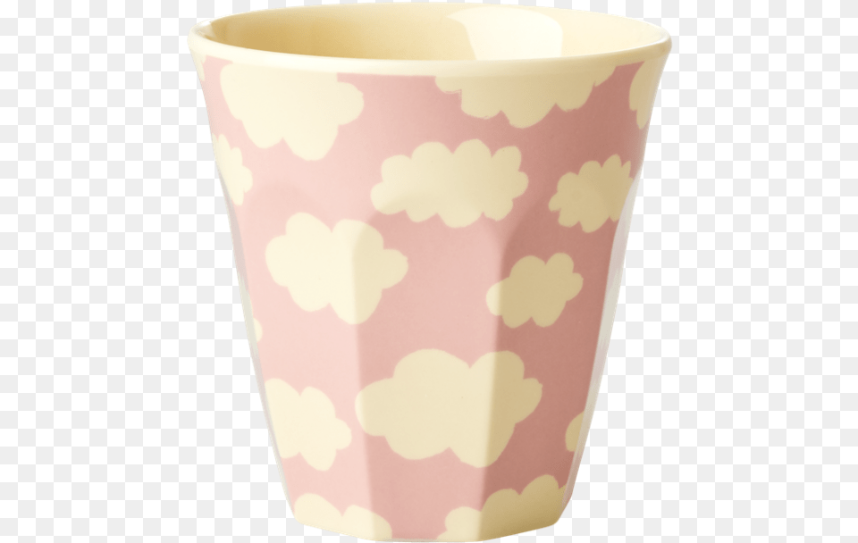 Kids Small Melamine Cup Pink Cloud Print By Rice Dk Melamine Cup Pink, Art, Porcelain, Pottery Free Png Download