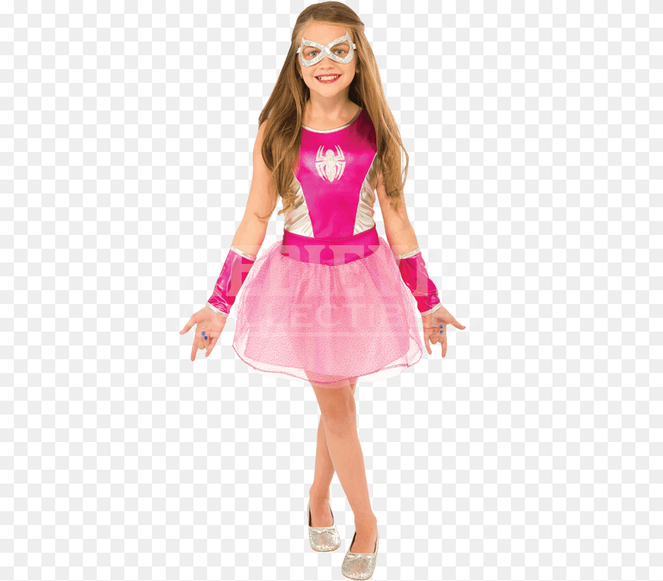 Kids Spider Girl Pink Tutu Dress Costume Pink Spider Costume Kids, Clothing, Person, Adult, Female Png Image