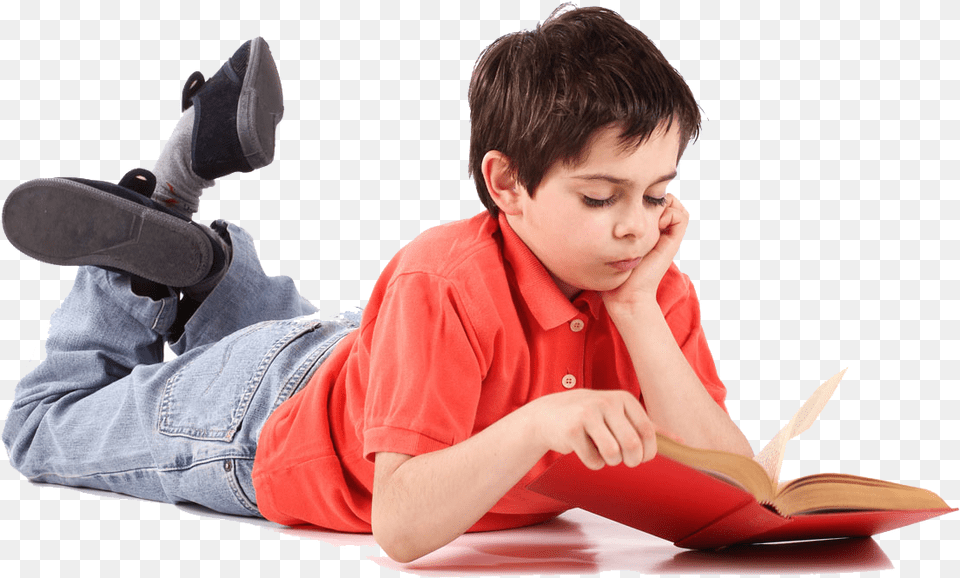 Kids Studying Child Reading, Person, Boy, Male, Shoe Free Png Download