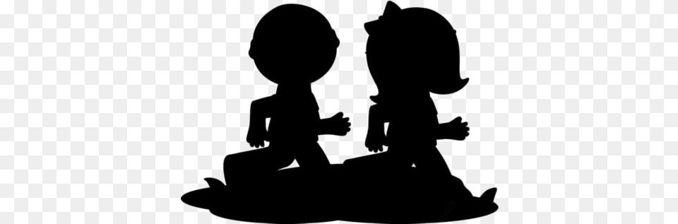 Kids Walking Transparent Silhouette, Kneeling, Person, Baby Png