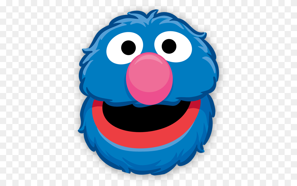 Kids Wall Sticker Grover Head Free Transparent Png