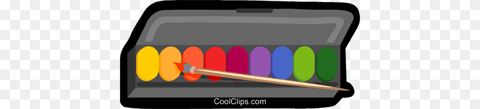 Kids Watercolor Paint Set Royalty Vector Clip Art, Paint Container, Palette Free Png Download