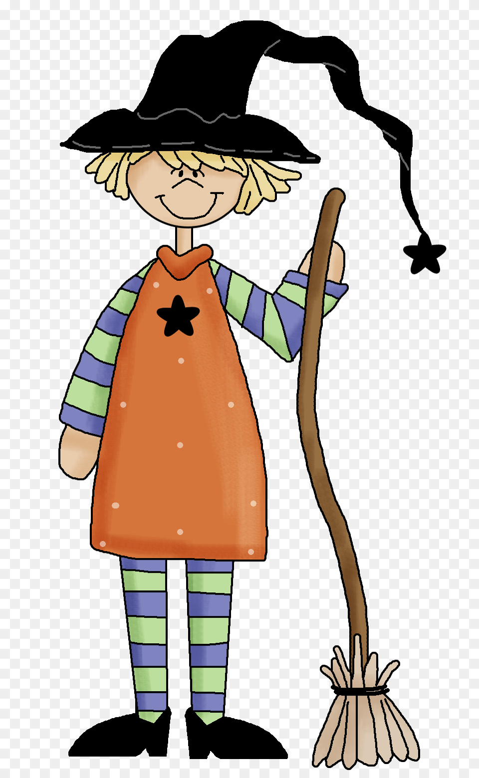 Kids Witch Clip Art, Cleaning, Person, Clothing, Coat Free Png Download